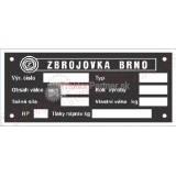 Výrobný štítok - Zetor 15